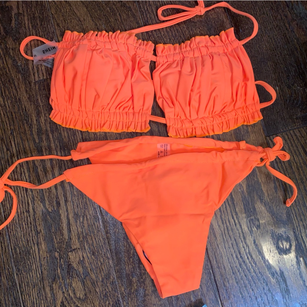 SHEIN orange bathing suit